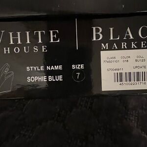 Black house white market sandals Sophie blue size 7
